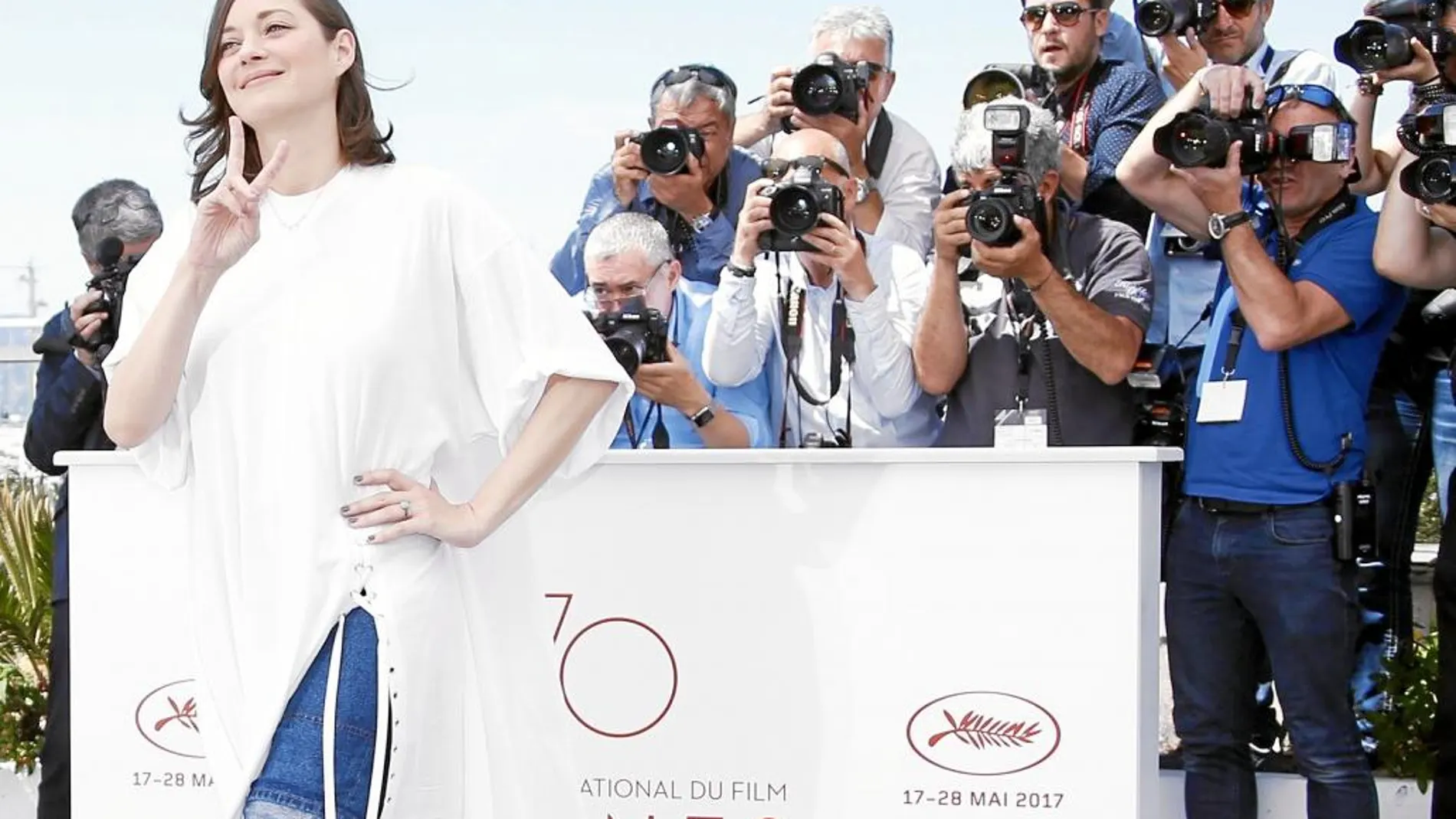 Marion Cotillard, protagonista del filme de apertura, ayer en Cannes
