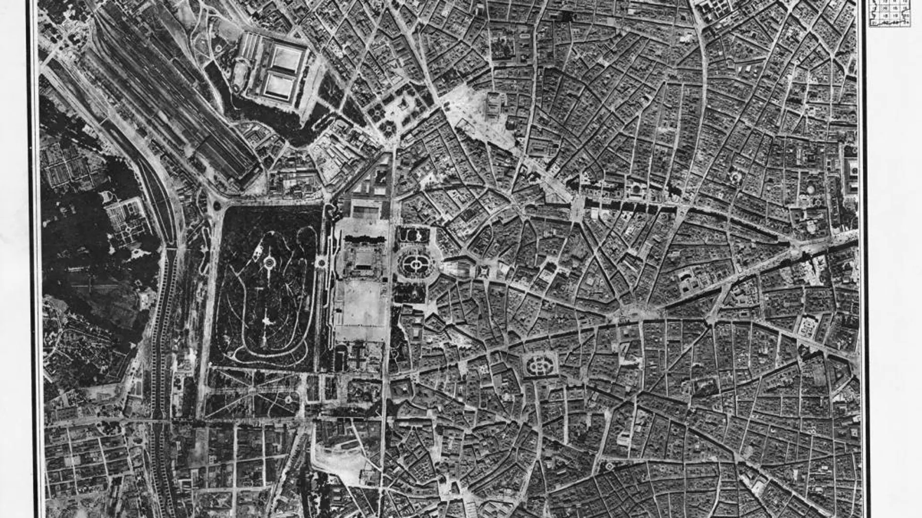 Ésta es una de las fotografías captadas por el primer vuelo fotogramétrico, realizado en 1927