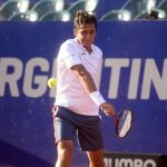 El tenista español Nicolás Almagro ante su compatriota David Ferrer