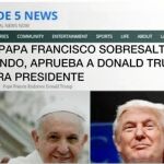 Una web publicó en 2016 un supuesto comunicado del Papa Francisco dando su apoyo al entonces candidato a la Presidencia de EE UU, Donald Trump.