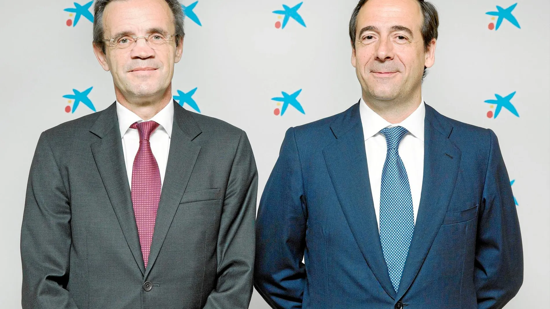 Jordi Gual, presidente de Caixabank, y Gonzalo Gortázar, consejero delegado