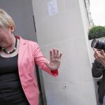 La diputada laborista Angela Eagle, antes de su rueda de prensa celebrada ayer en Londres