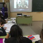 Clase en una de las aulas de la Escuela Oficial de Idiomas de Valladolid