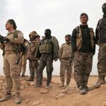Combatientes de las Fuerzas Democráticas Sirias