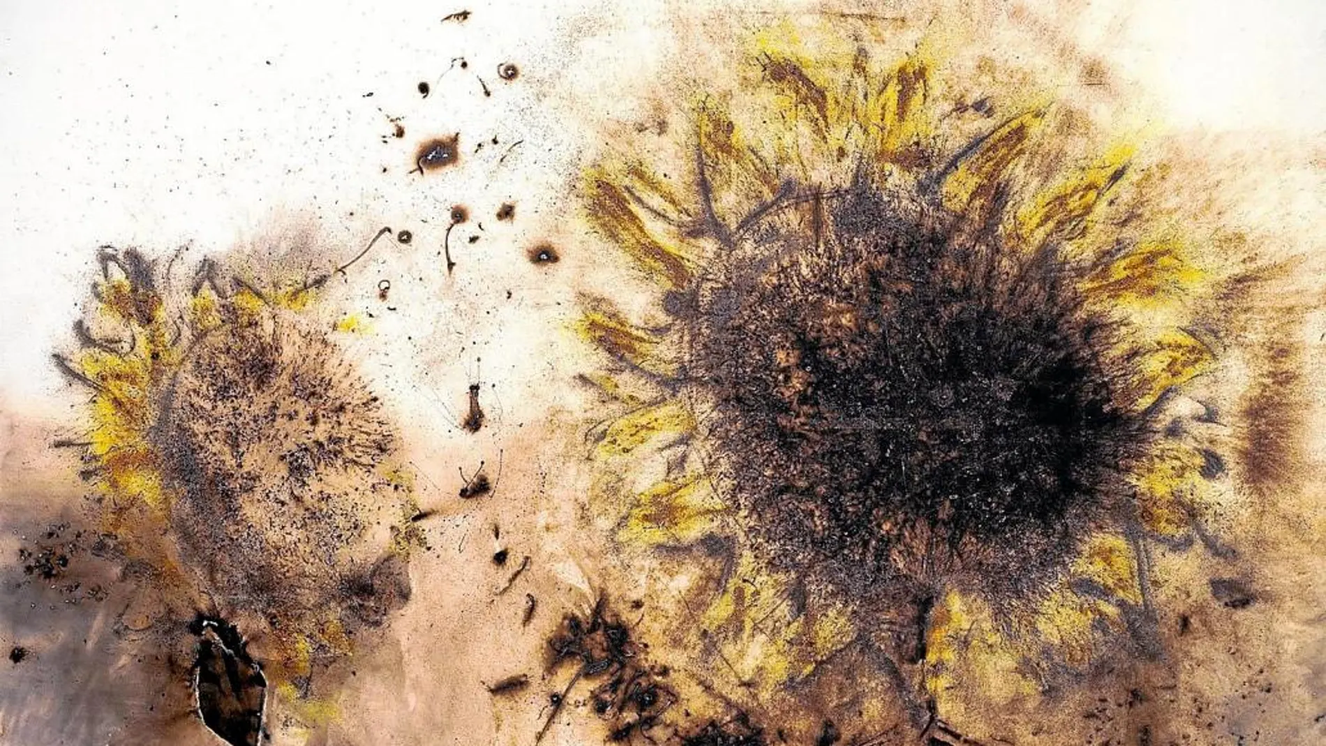 «Sunflower (Study)» (2010), obra del artista chino realizada con pólvora sobre papel