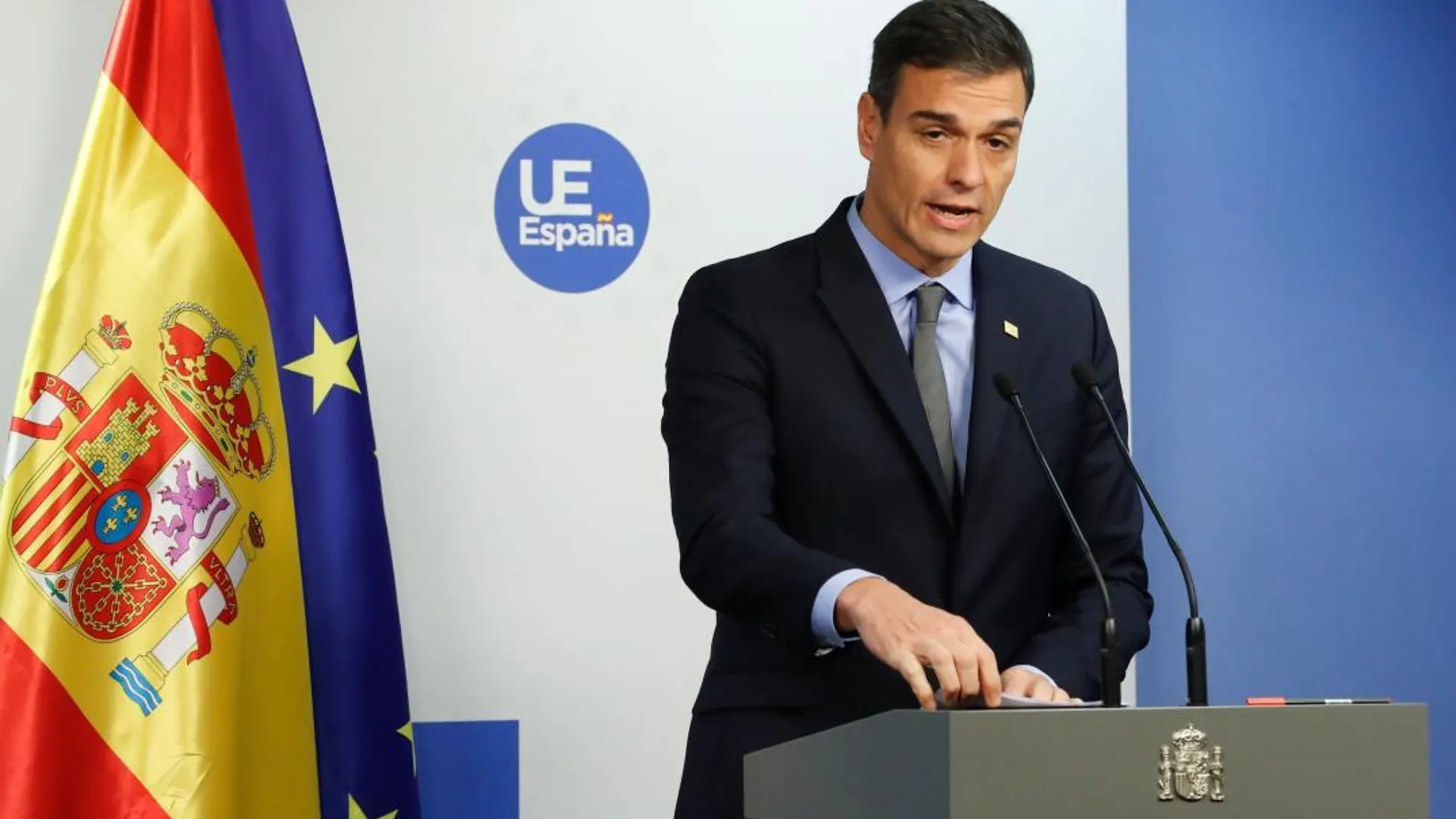 Pedro Sánchez comparece tras el acuerdo sobre el Brexit.