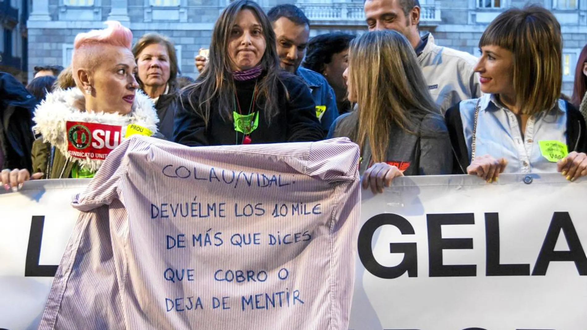 Trabajadores de TMB durante las jornadas de huelga llevadas a cabo la pasada semana