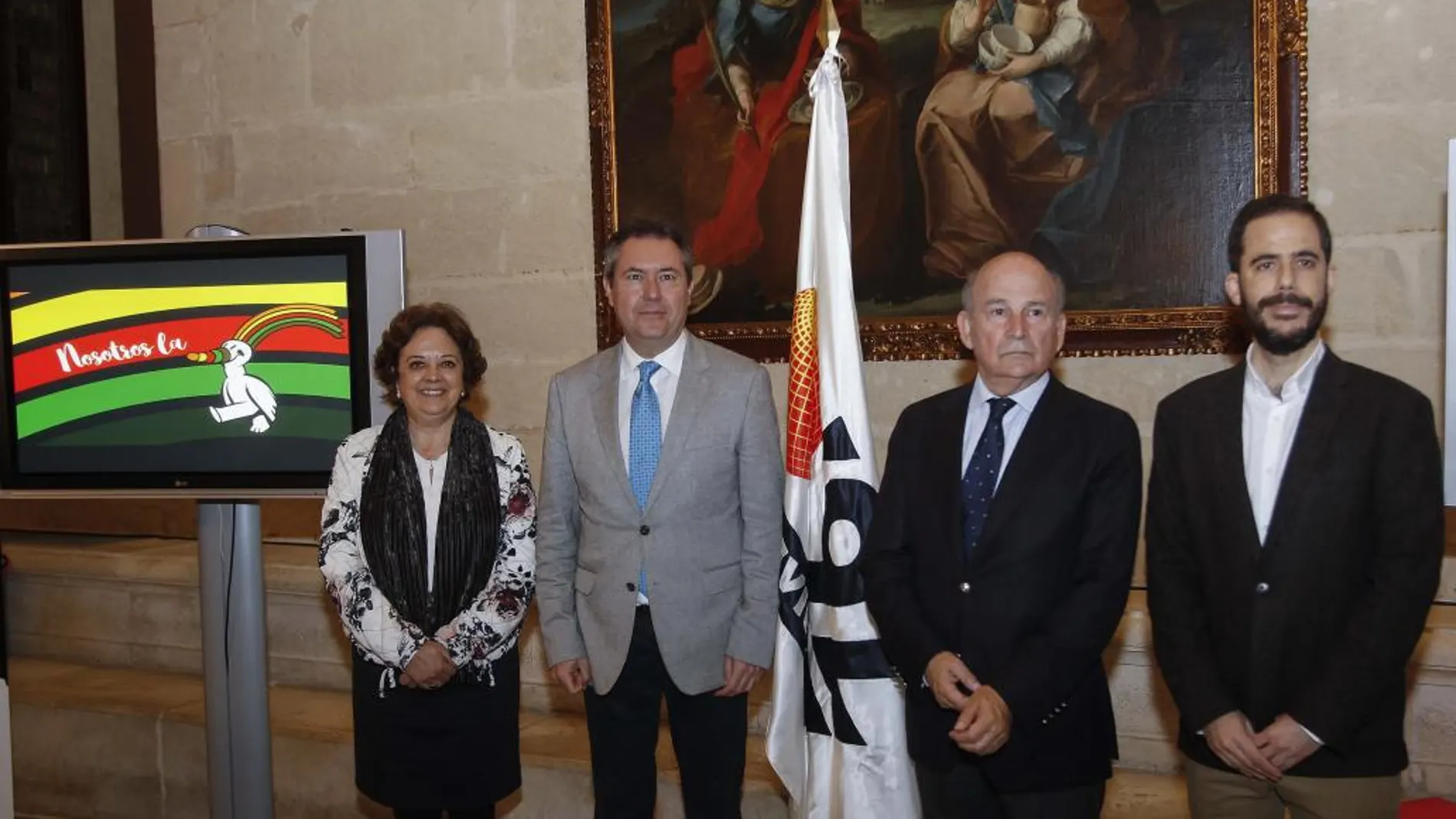 Carmen Castreño, Juan Espadas y Julio Cuesta presentaron el programa de la efeméride