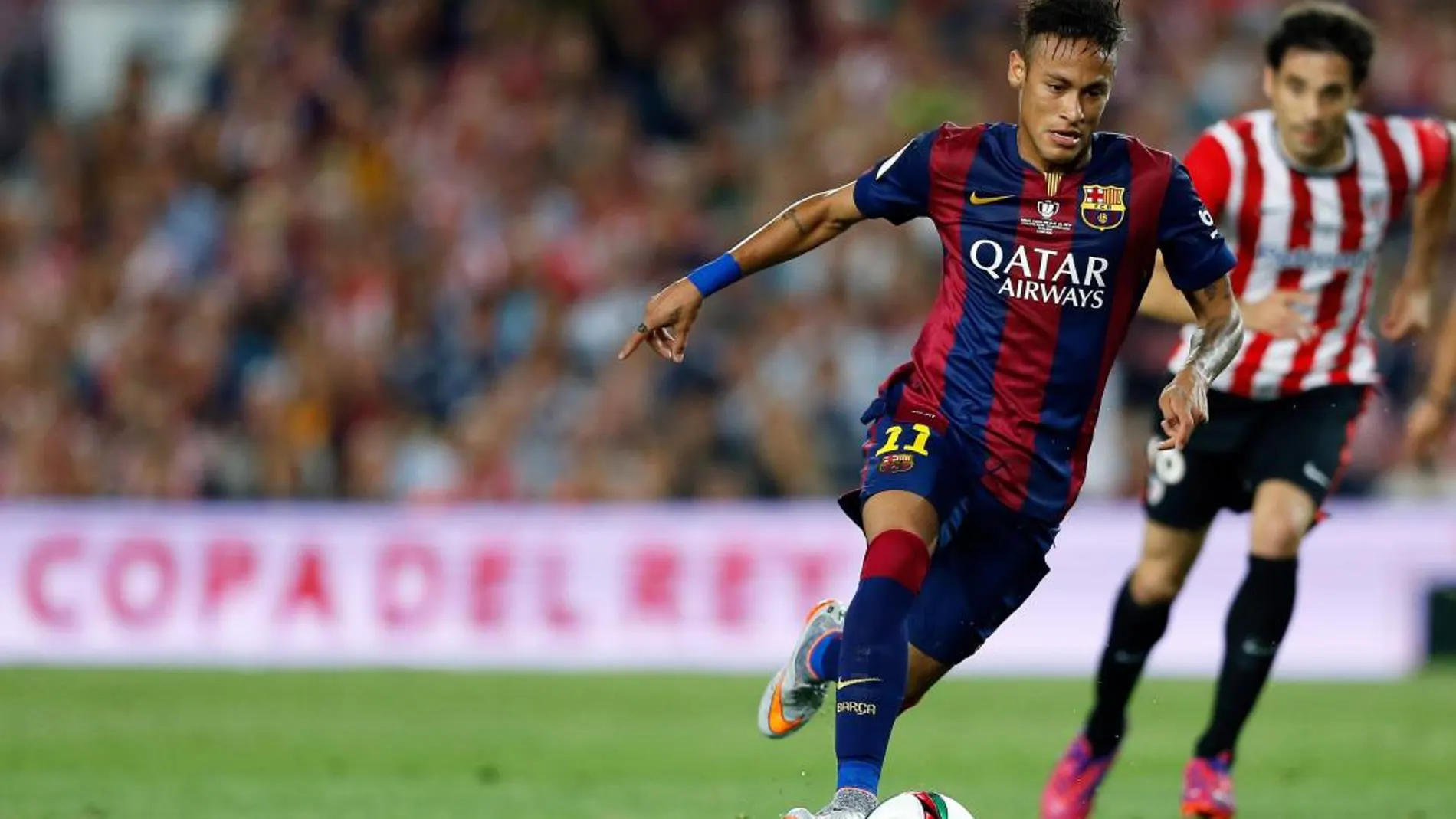 Neymar durante la finla de Copa del pasado año