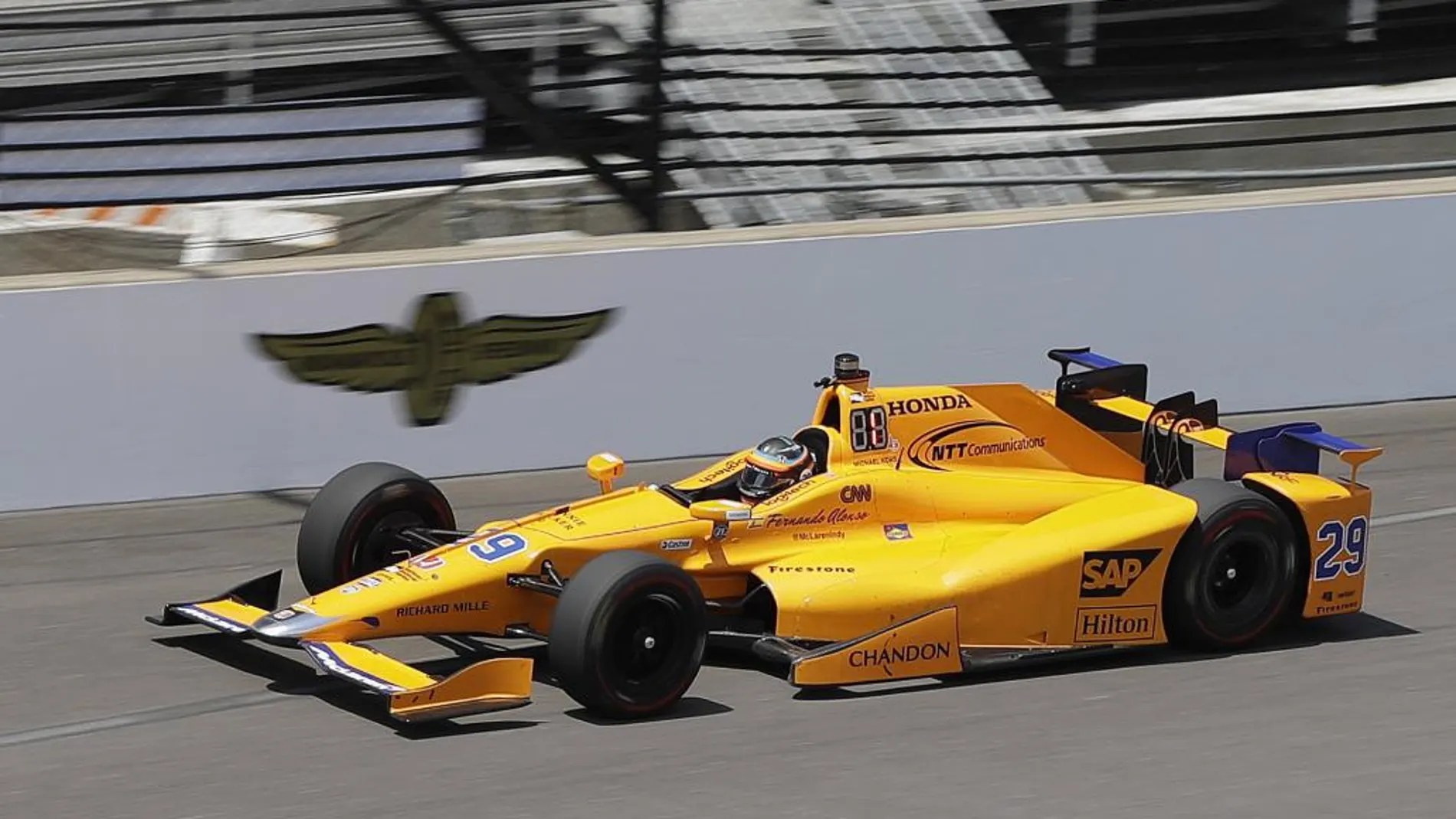 Alonso en los test de la Indy500
