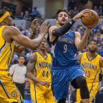 Ricky Rubio (9), durante el partido