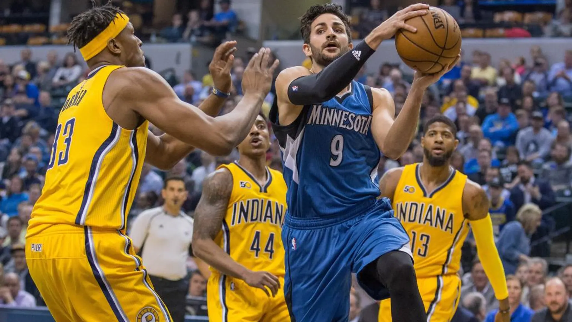 Ricky Rubio (9), durante el partido