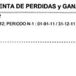 Balance provisional de pérdidas y ganancias de 2012
