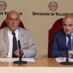 Los presidentes de la Diputación de Valladolid, Jesús Julio Carnero, y de la Cámara, Víctor Caramanzana, presentan el Programa de Mejora de la Competitividad del Sector Turístico