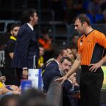 García González y Pérez Pérez llevan desde el pasado 17 de febrero sin dirigir un partido en España / ACB