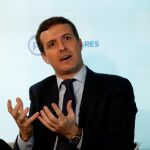 El líder del PP, Pablo Casado