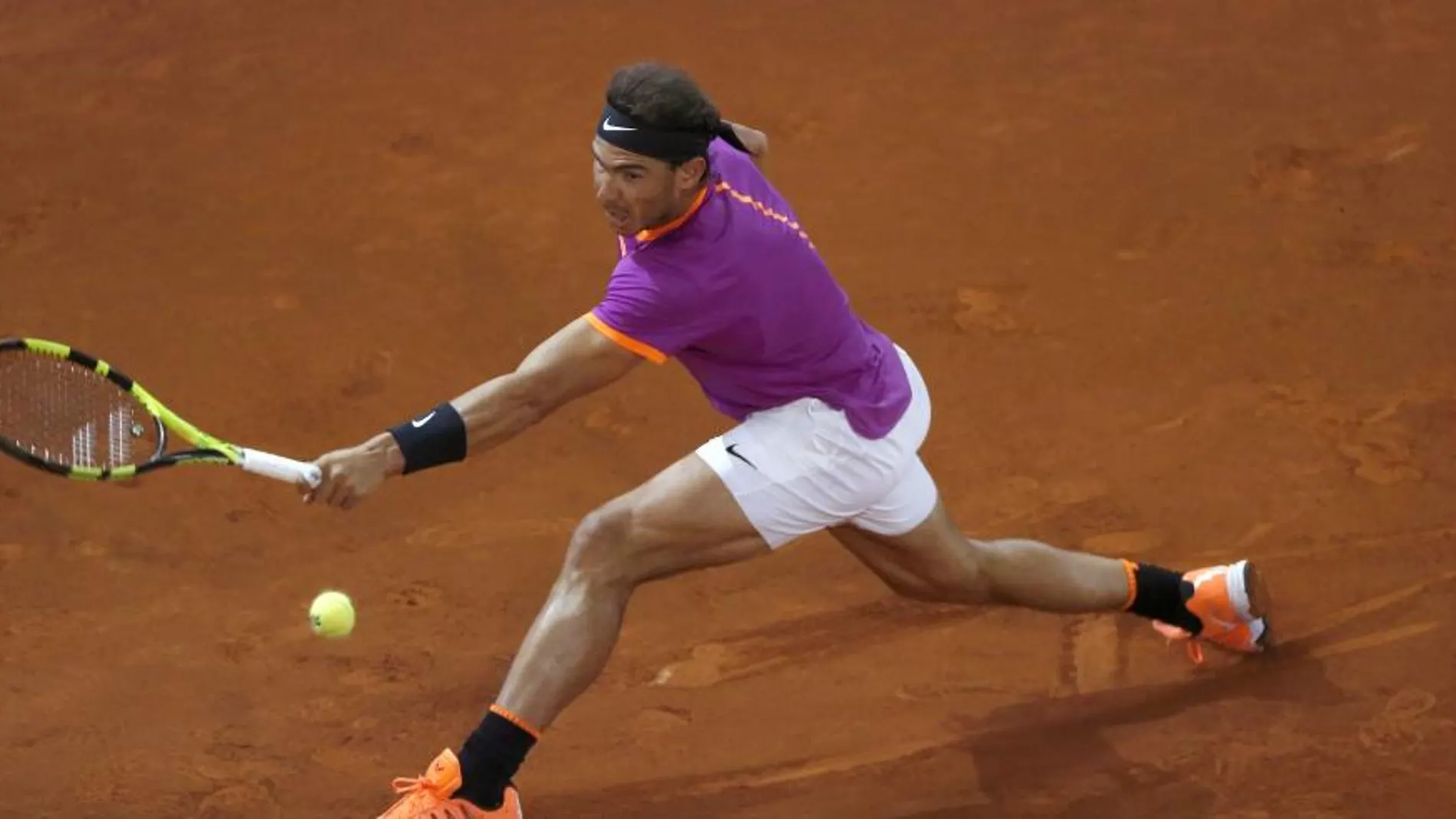 El tenista español Rafael Nadal, durante el partido de cuartos de final disputado contra el belga David Goffin