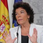 La portavoz del Gobierno, Isabel Celaá. (Archivo)