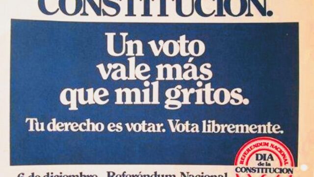 Cartel llamando al voto en el referéndum constitucional del 6 de diciembre de 1978