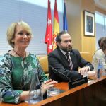 La presidenta del PP de Madrid, Esperanza Aguirre, durante su comparecencia hoy en la comisión de corrupción de la Asamblea de Madrid