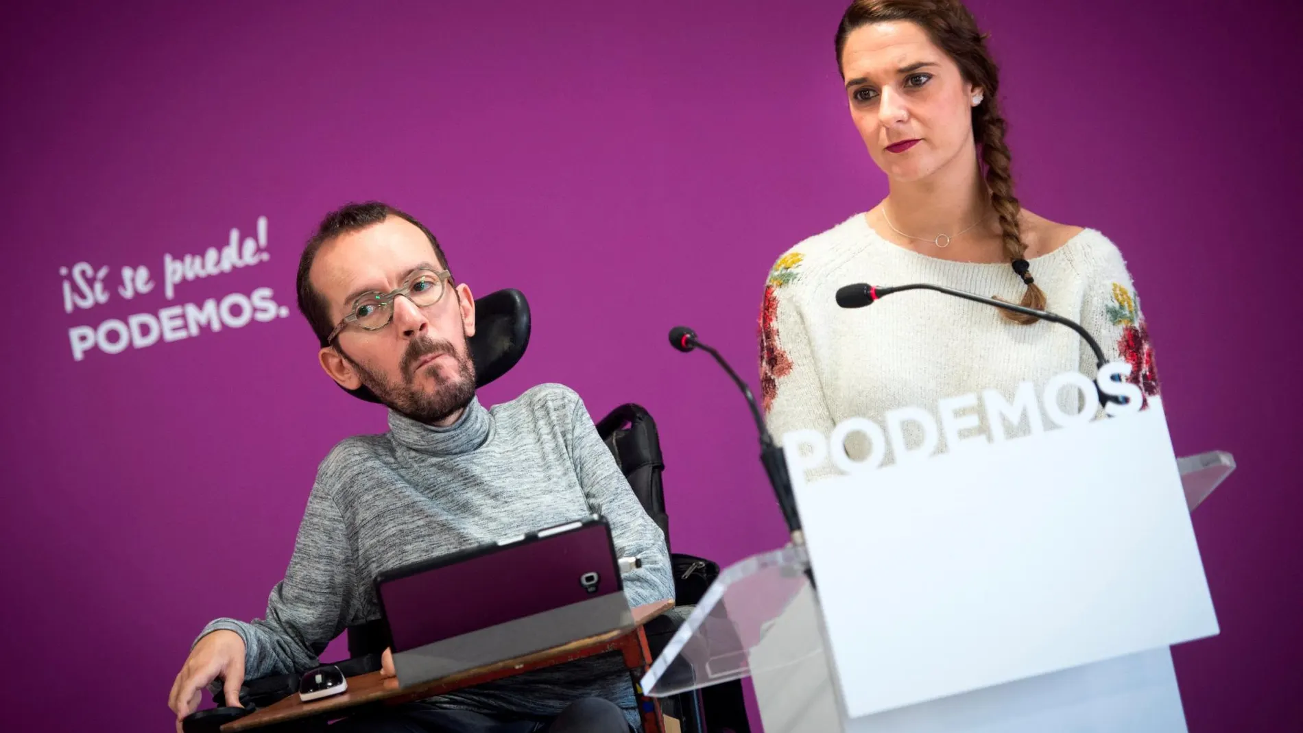 Echenique y Vera han comparecido tras el Consejo de Podemos