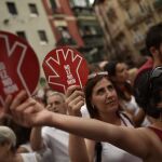 Imagen de la concentración celebrada en Pamplona contra los abusos sexuales