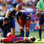 Los jugadores del Barcelona se interesan por el estado de Messi en el partido del sábado