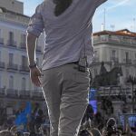 Pablo Iglesias, en el mitin de la Puerta Sol el pasado 21 de mayo