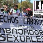 Protesta para reclamar los derechos laborales de las «trabajadoras sexuales».