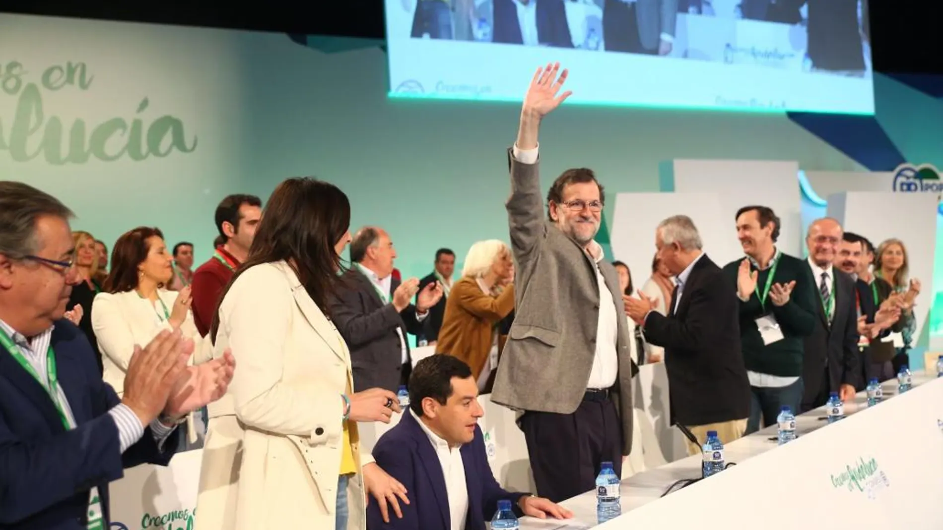 El presidente del Gobierno, Mariano Rajoy, en la clausura del congreso del PP de Andalucía