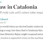 «The Wall Street Journal» no ve «nada antidemocrático» en la actuación de Rajoy