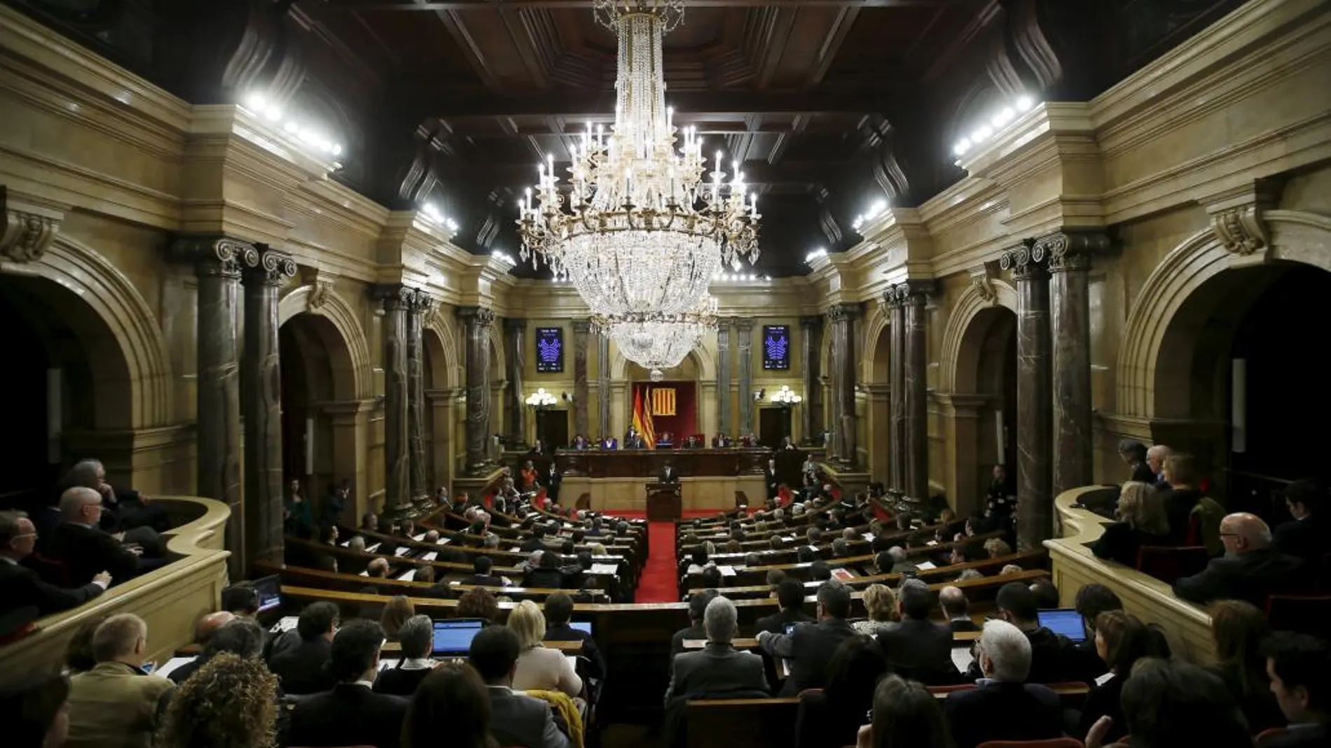 El Parlamento catalán el día de la toma de posesión de Puigdemont