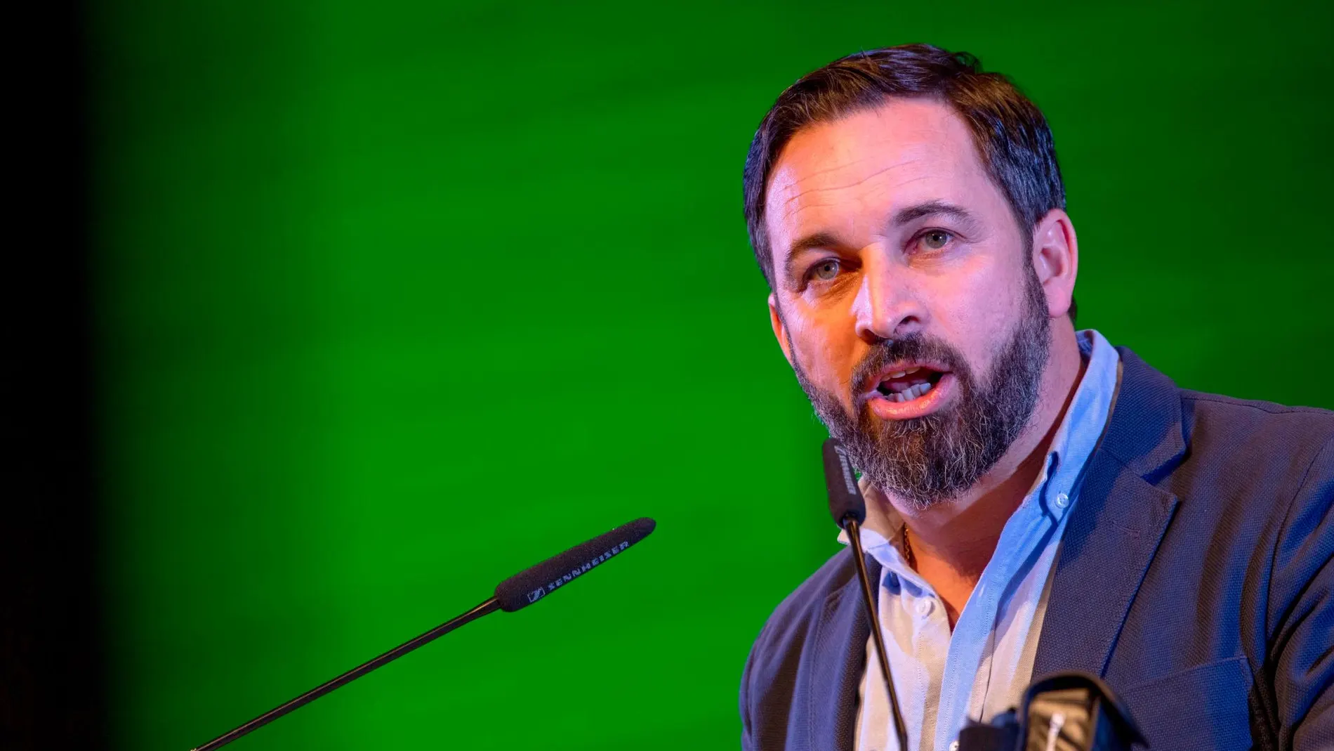 El presidente de VOX, Santiago Abascal, participa en un acto del partido en Toledo