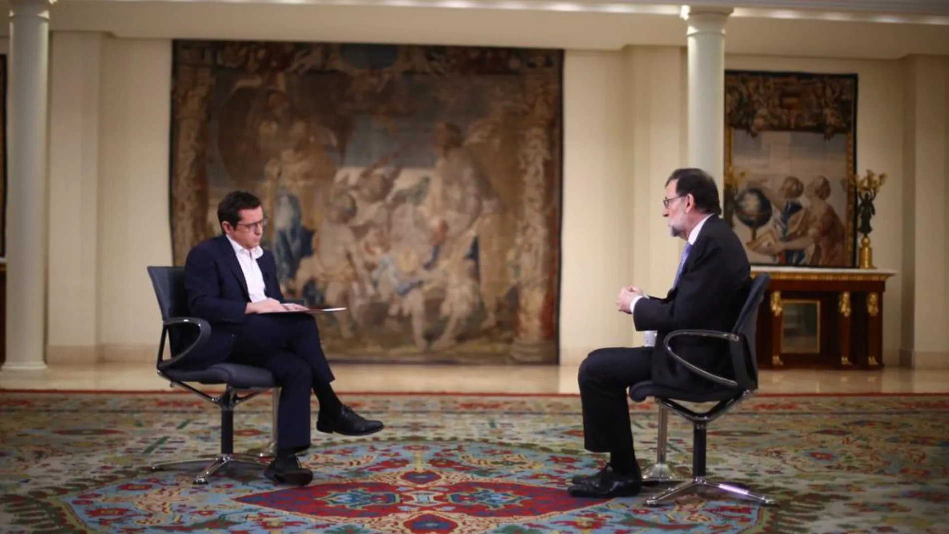 Mariano Rajoy durante la entrevista