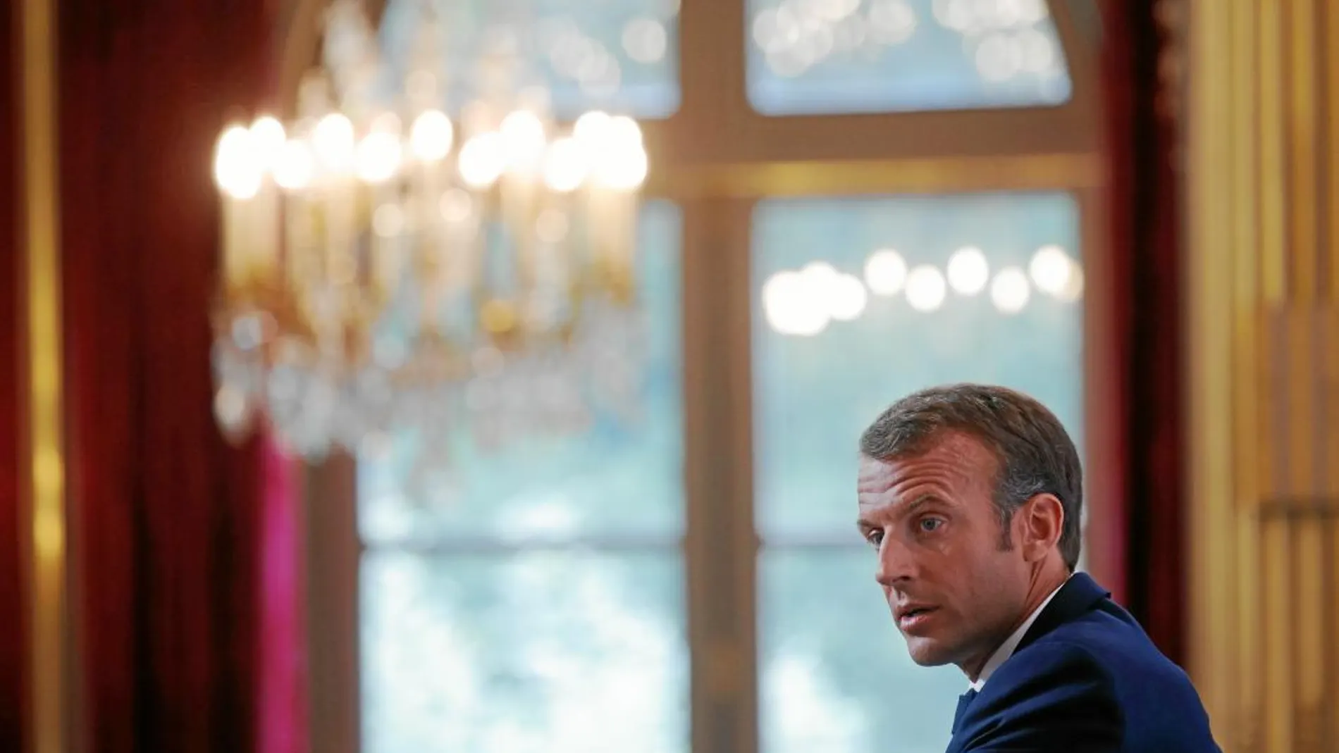 Emmanuel Macron, ayer en el Elíseo, durante su discurso a los embajadores franceses en el extranjero