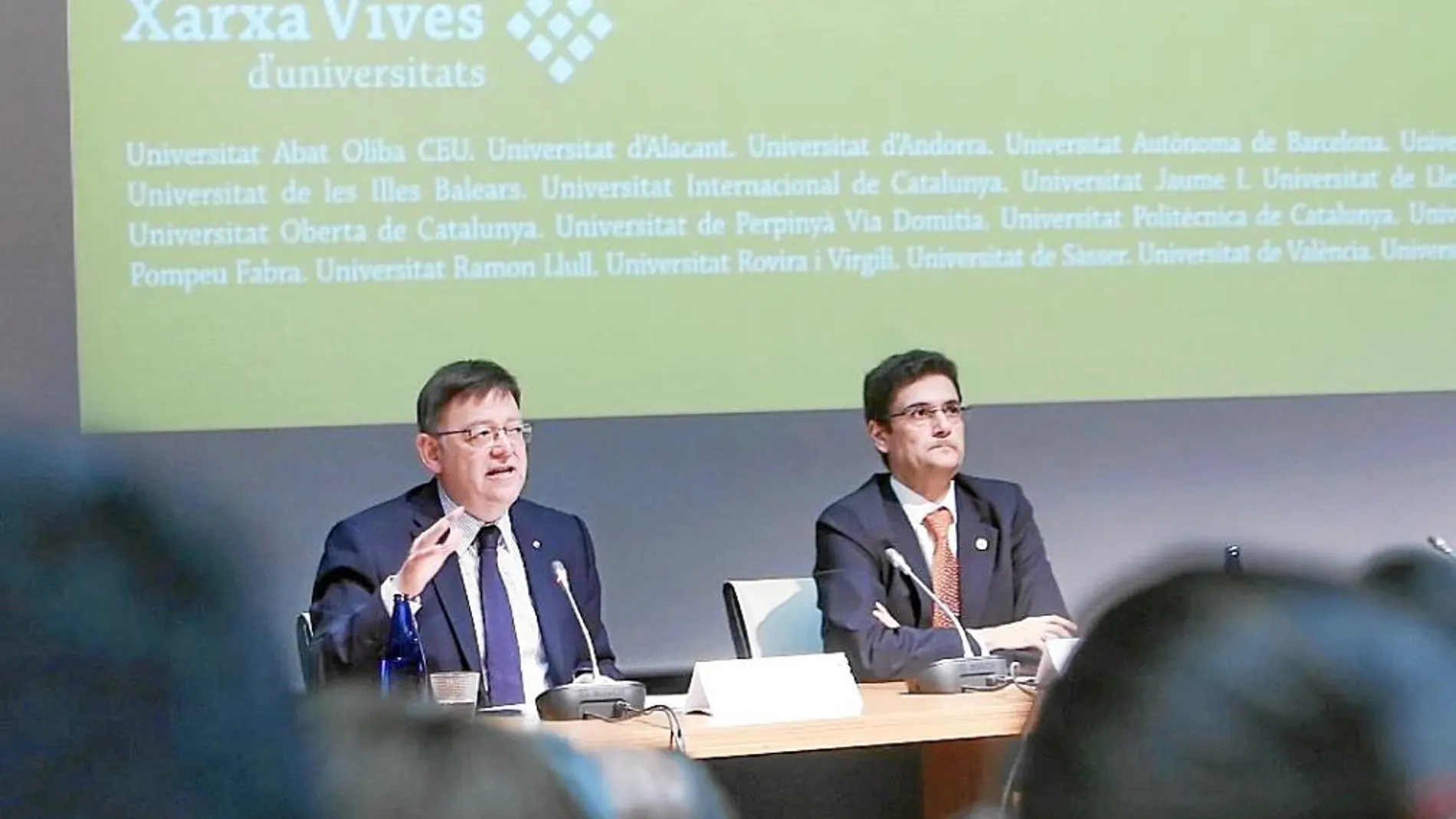 El presidente de la Generalitat, Ximo Puig, ayer durante su participación en el Fórum Vives titulado «El Corredor Mediterráneo, eje de oportunidades»