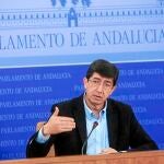 El portavoz de C’s en el Parlamento, Juan Marín