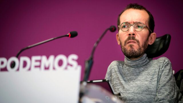 Pablo Echenique, en rueda de prensa tras el Consejo de Podemos