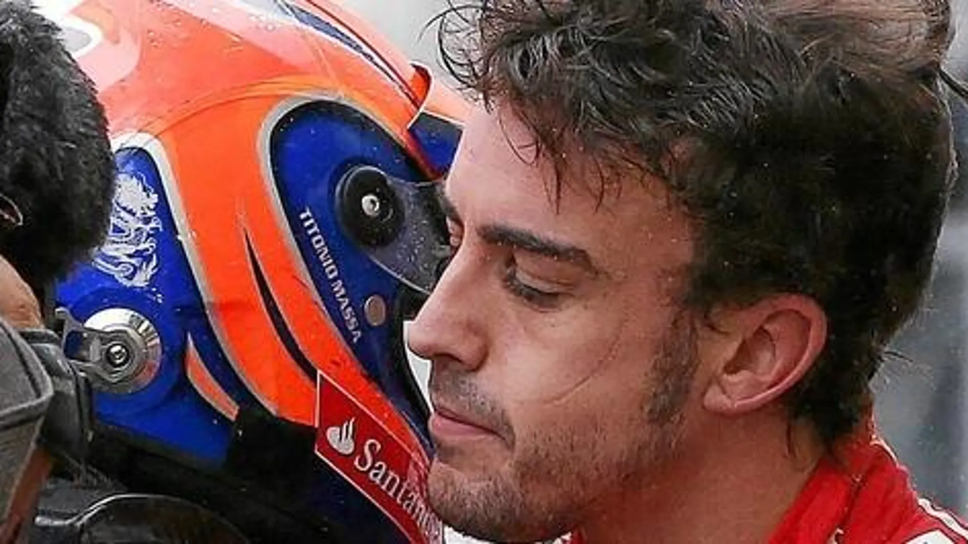Alonso, durante el Gran Premio de Brasil