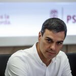 Pedro Sánchez, ayer en la sede de Ferraz