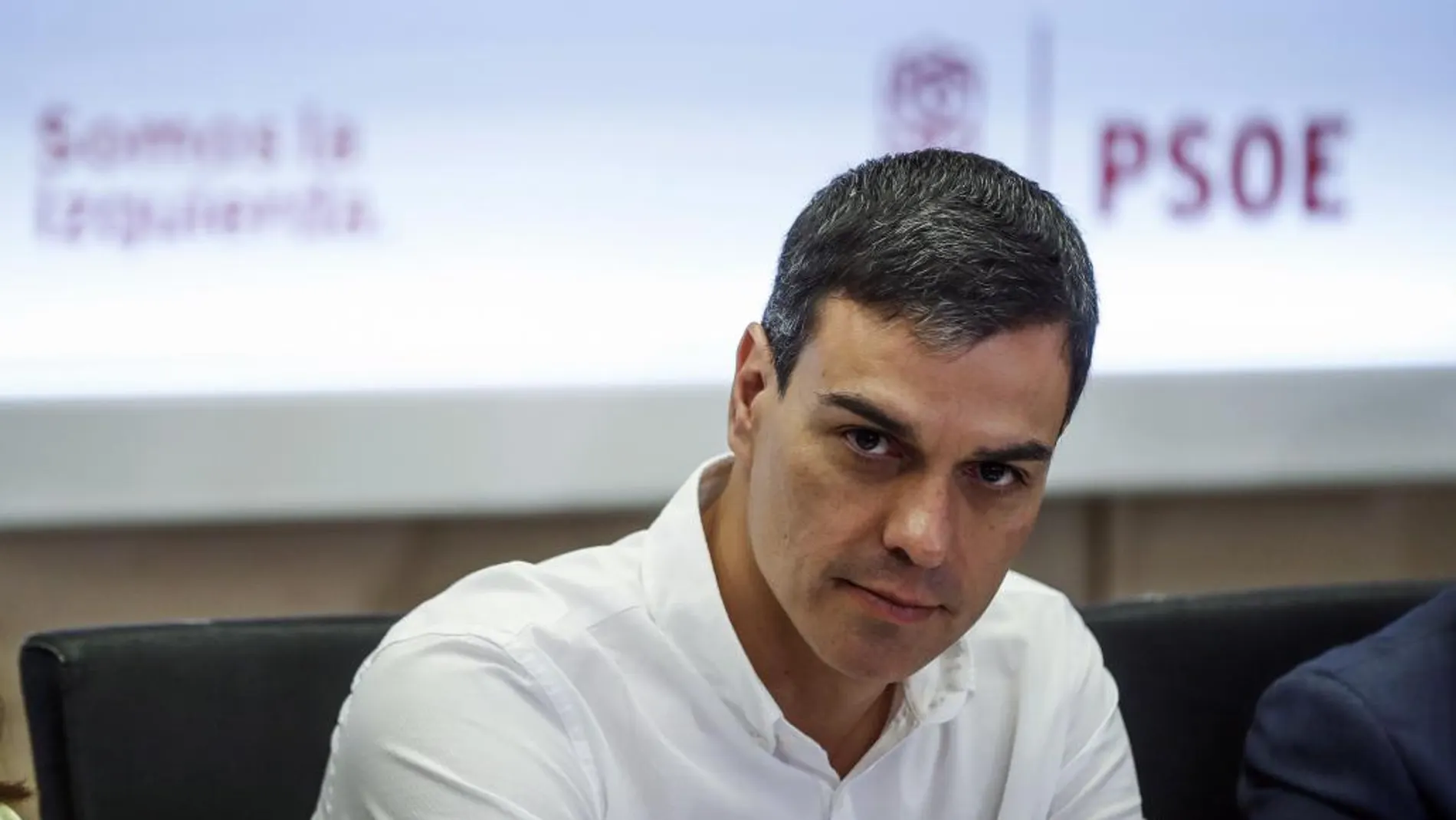 Pedro Sánchez, ayer en la sede de Ferraz