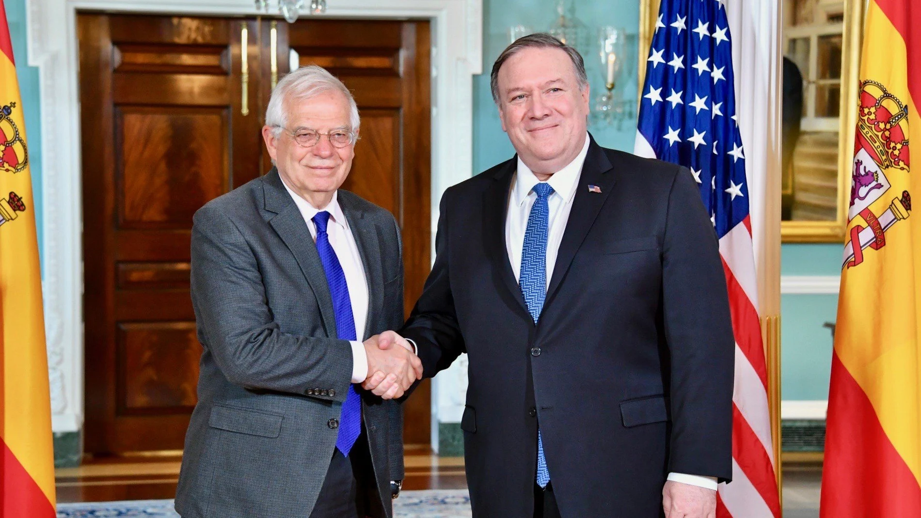 José Borrell y Mike Pompeo