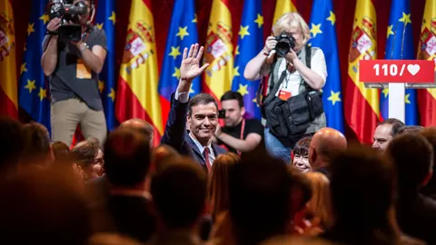 Pedro Sánchez, hoy, en la presentación de las 110 medidas del PSOE