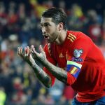 Sergio Ramos celebra el gol de la victoria