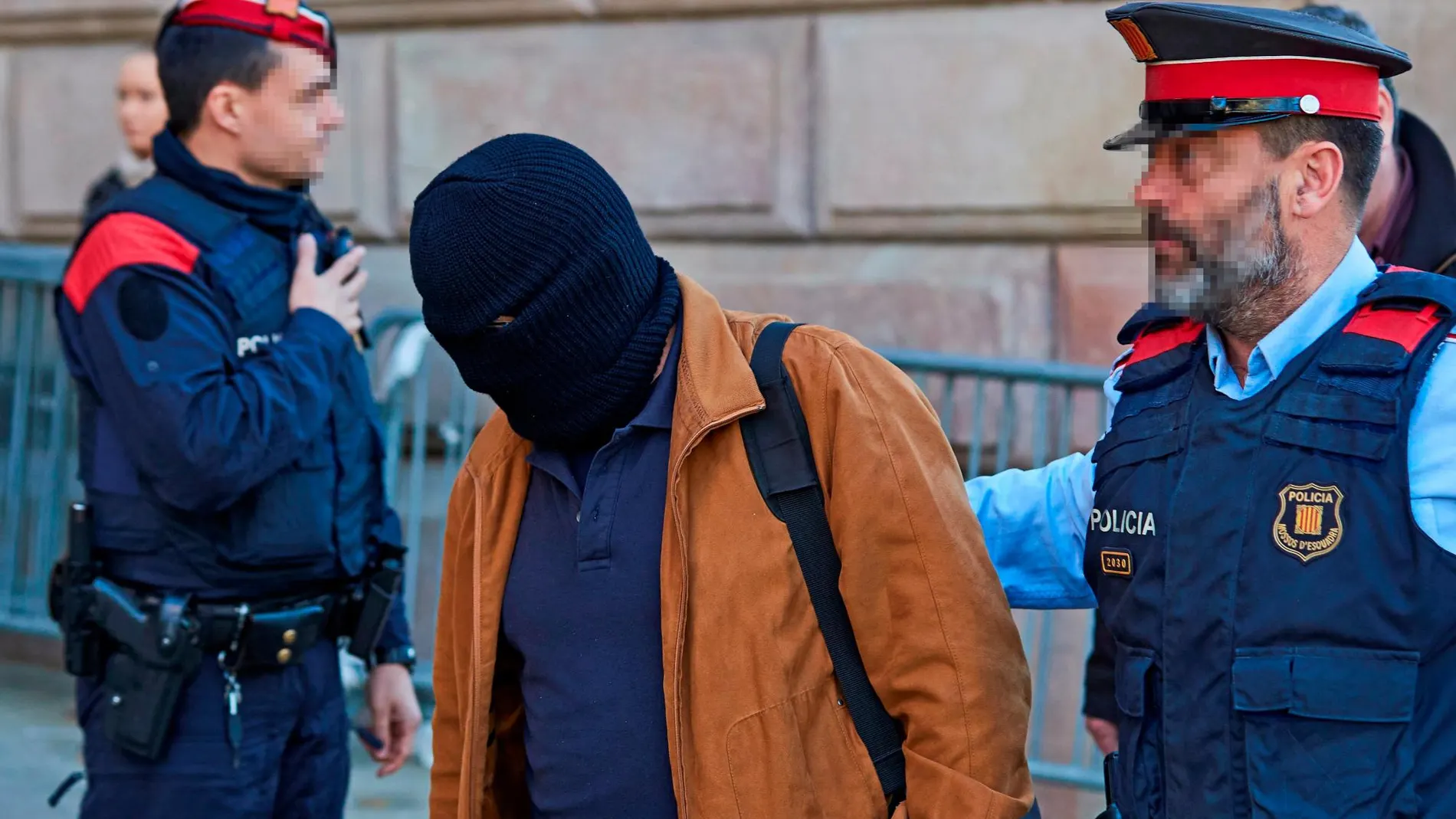 El acusado, Joaquim Benítez, llegando a la sesión de hoy del juicio