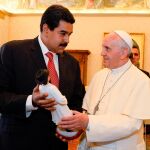 Nicolás Maduro, junto al Papa Franscico