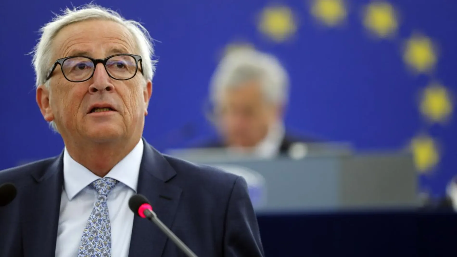 Jean-Claude Juncker, durante su intervención en el debate del Estado de la Unión/ Ap