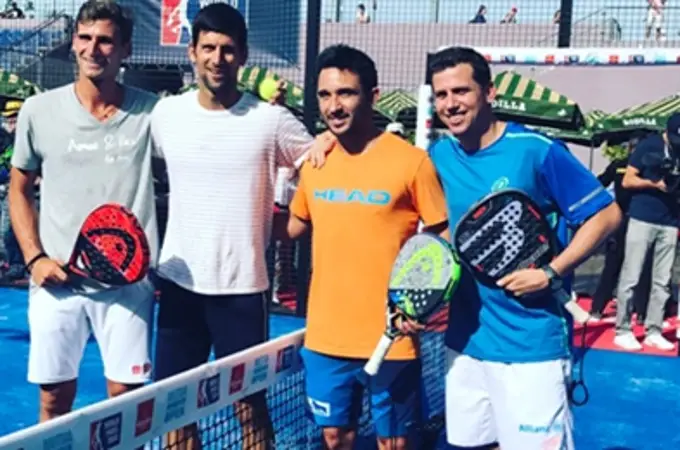 Djokovic vuelve a declararse fan del pádel en Madrid