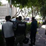 Policía iraní cerca del Parlamento esta mañana