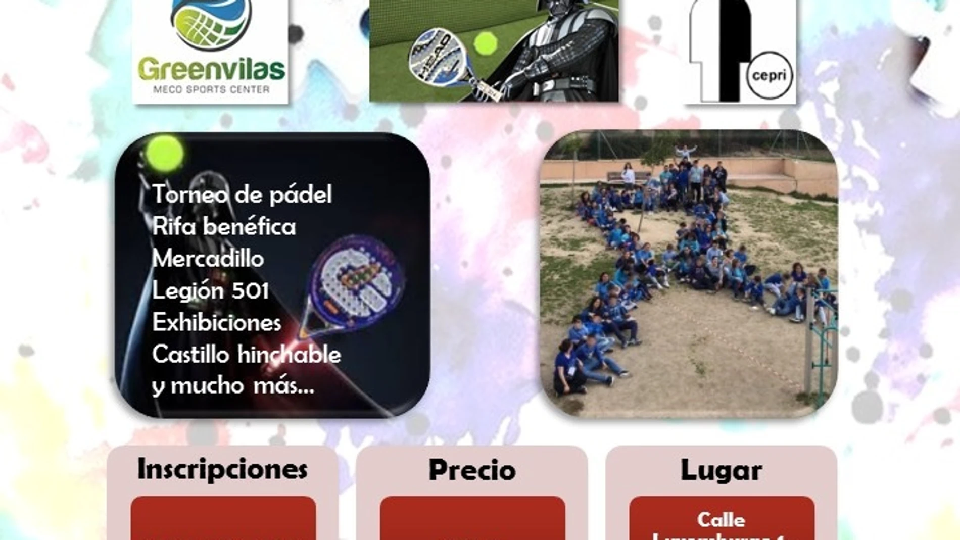 Cartel de la Maratón Solidaria de Pádel